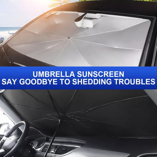 Universal Car Inside Winshield Umbrella For Heat Proofing | Titanium Sheet |