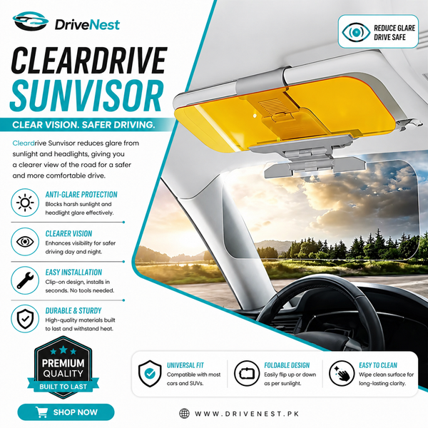 ClearDrive™ Visor Shield 🌤️ — Day & Night Anti-Glare Protection