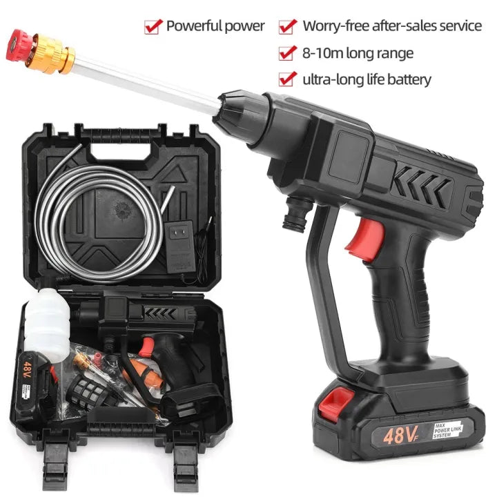 GV-102 Original Rechargeable Cordless High-Pressure Washer | 48V Lithium Battery Single | IMPORTED QUALITY
