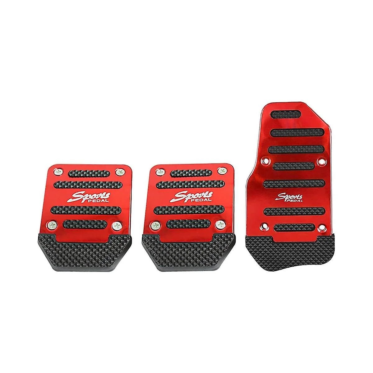 Non-Slip Aluminum Alloy Pedal Cover Set | Universal Automatic (2 pedals) or Manual (3 pedals)