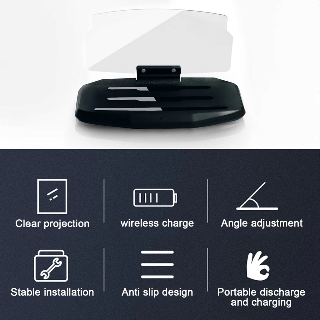 Car HUD Head Up Display & Wireless Charger