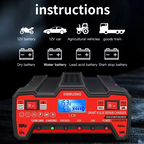 12V/24V High‑Power Start‑Stop Charger | 1 MONTH WARRENTY